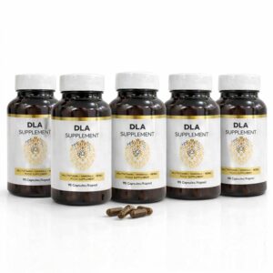 DLAClinical hair care supplements five-bottle discounted package with 90 capsules each for scalp and hair support
